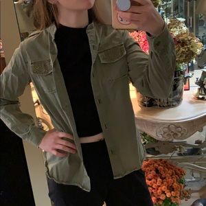 ***Lucky Brand Studded Army Shirt